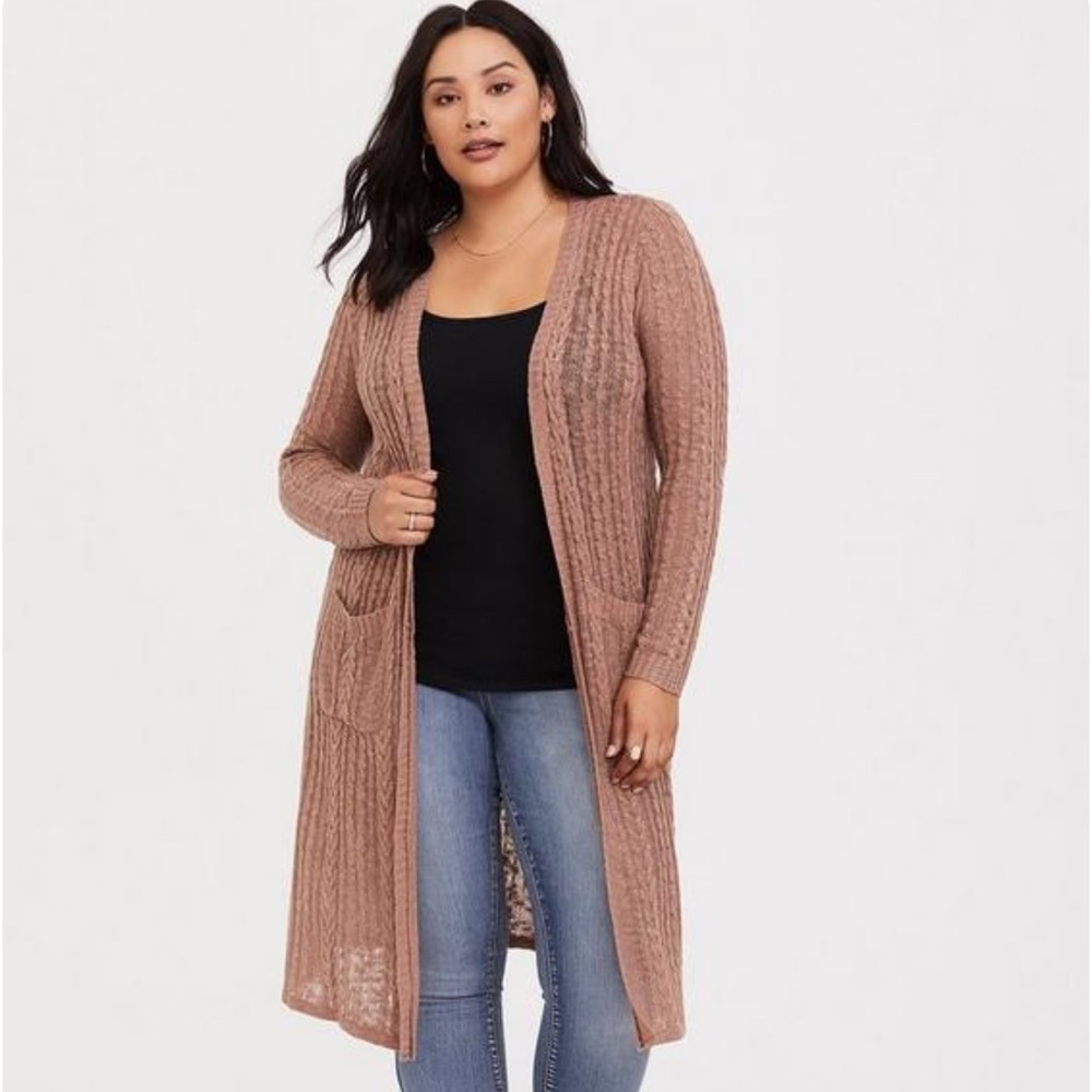 Torrid Duster Open Front Sweater